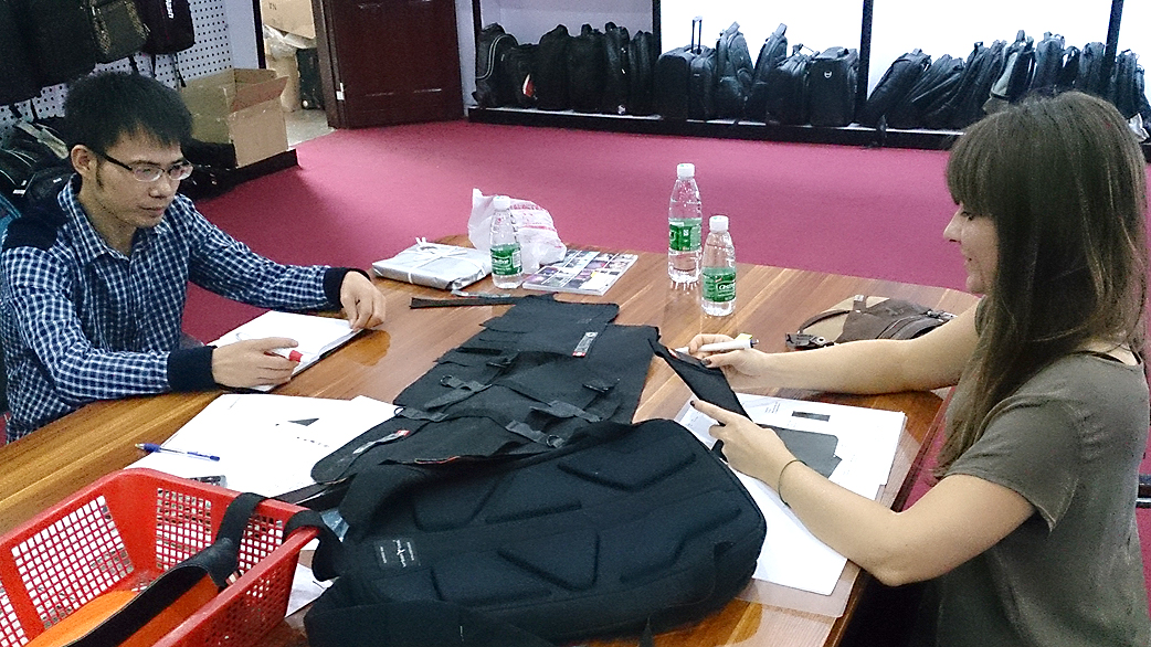Last busy days at the factory discussing the coming collection styles.