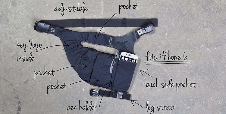 Waist bag fanny pack for smartphones & wallet URBAN TOOL ® hipholster