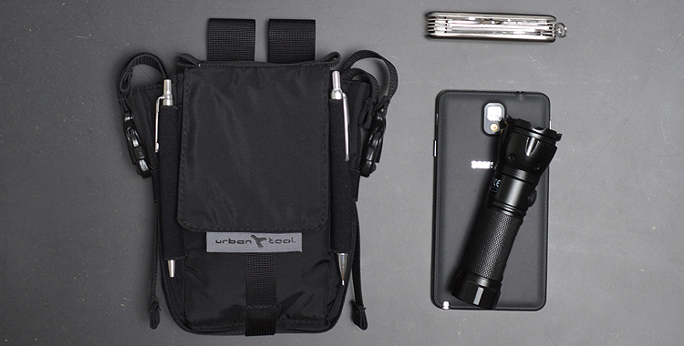 black fall essentials travel kit belt pouch