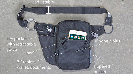 Waist holster bag for tablet and smartphones URBAN TOOL ® case holster