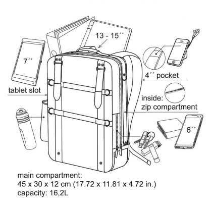 Stylish urban modular laptop backpack URBAN TOOL ® backpack