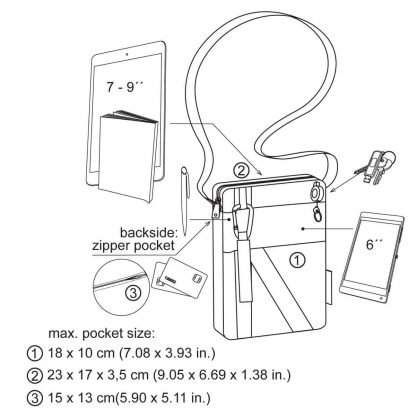 Tablet shoulder bag holster function URBAN TOOL® slycase bag