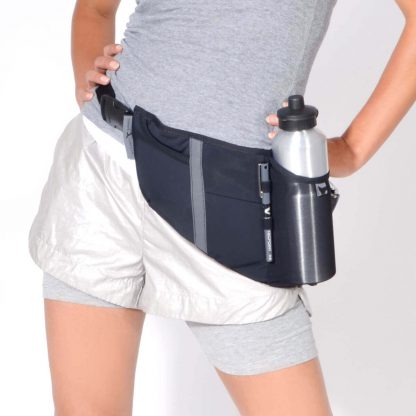 Running belt fanny pack with bootle holder